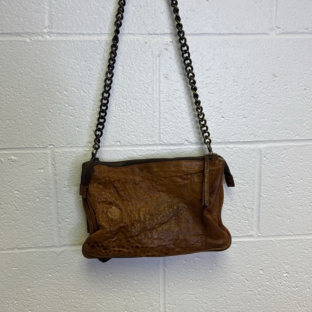 Vintage Brown Shoulder Bag with Chain Strap - Picture 10 of 12